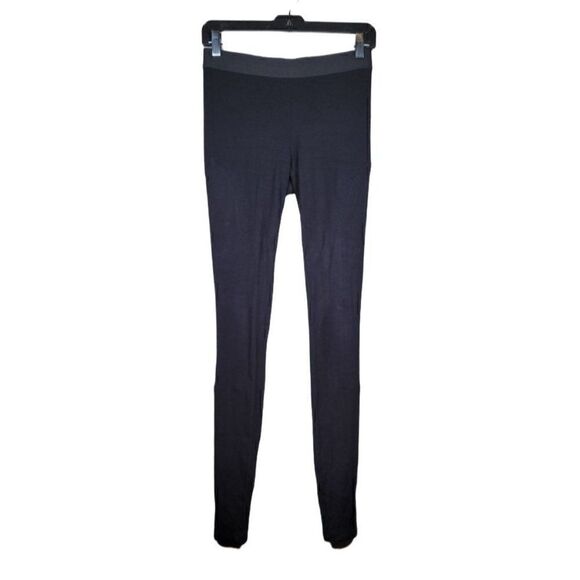 Theory Black Seamed Leggings Sz P - Picture 1 of 9